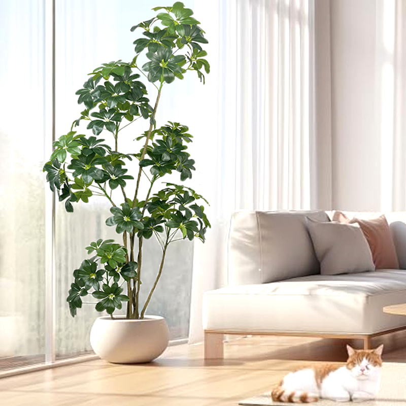 Dracaena Marginata - Grand Ficus Tropical Artificiel en Plastique,