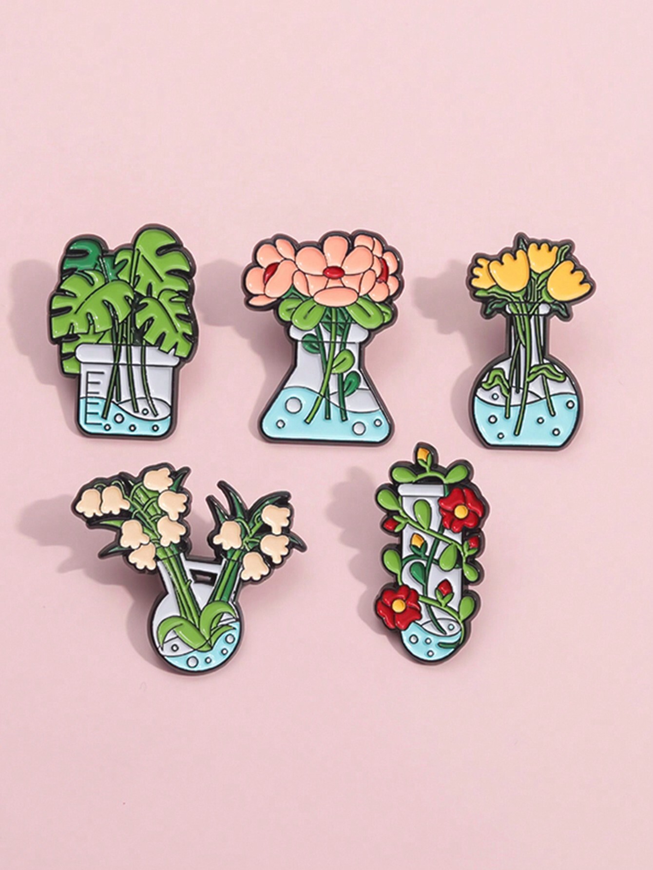 QIHOO 5 pièces Broche en émail - Aloe Vera Pot avis et prix